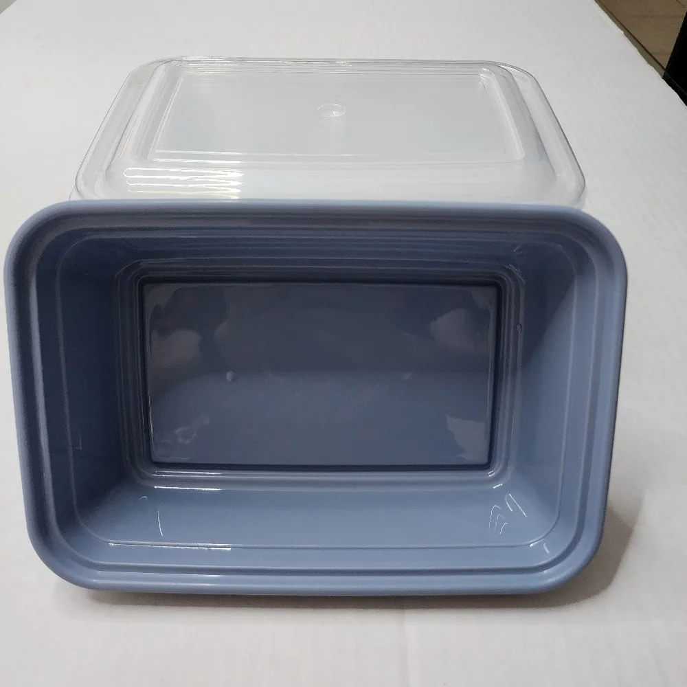 10pc Blue Meal Prep Set w Clear Lid
